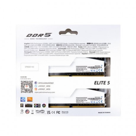 Patriot Viper Elite 5 RGB 96GB (2x48GB) DDR5 6000MHz CL42 Gaming Ram (Bellek) (PVER596G60C42KW)