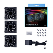 Lian Li UNI FAN TL-LCD REVERSE 3x120mm Siyah Kasa Fanı (G99.12RTLLCD3B.00)