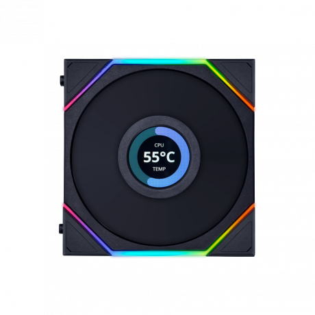 Lian Li UNI FAN TL-LCD REVERSE 3x120mm Siyah Kasa Fanı (G99.12RTLLCD3B.00)