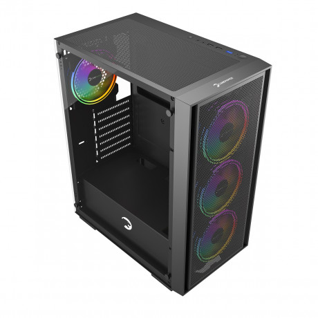 GAMEPOWER FLEX 4xARGB BLACK GAMING KASA