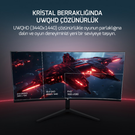 34 GAMEPOWER WQ34 CURVED 1MS 180Hz MONITOR