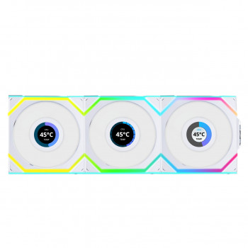 Lian Li UNI FAN REVERSE SL WIRELESS LCD 3x120mm Beyaz Kasa Fanı (G99.12RSLLCD1W3W.00)