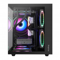 SEGOTEP Brave W1 Siyah 750W 80+ Bronze PCIE 5.0 Midi Tower Kasa (ARGB Fan)