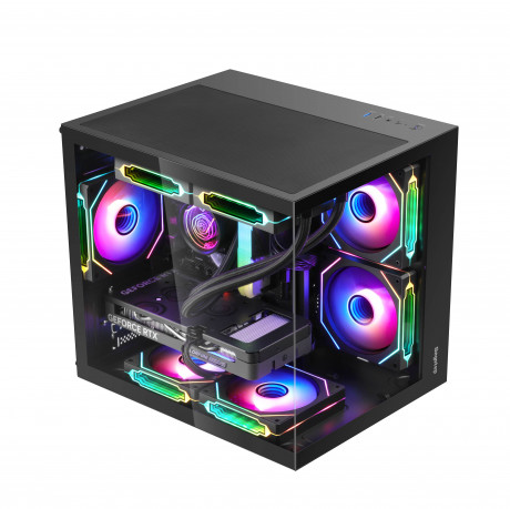 SEGOTEP Brave W1 Siyah 750W 80+ Bronze PCIE 5.0 Midi Tower Kasa (ARGB Fan)