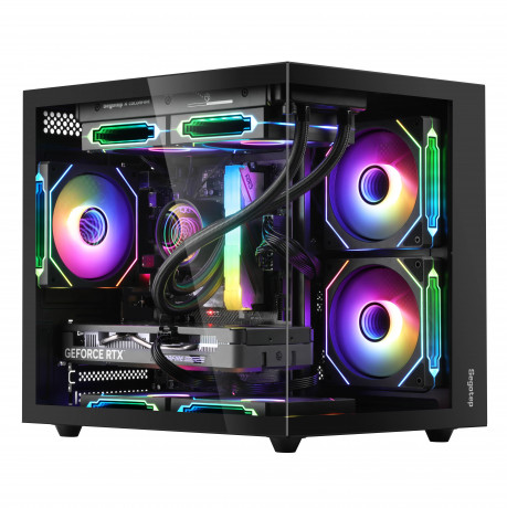 SEGOTEP Brave W1 Siyah 750W 80+ Bronze PCIE 5.0 Midi Tower Kasa (ARGB Fan)