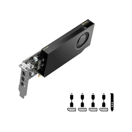 PNY RTXA1000 8GB DDR6 128Bit 4 xDISPLAY ÇIKIŞLI PASİF SOĞUTUCULU YAPAY ZEKA AI EKRAN KARTI  (VCNRTXA1000-SB)
