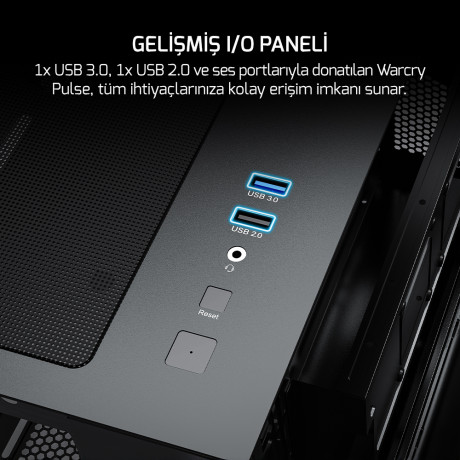 GAMEPOWER WARCRY PULSE 4X ARGB GAMING KASA 850W