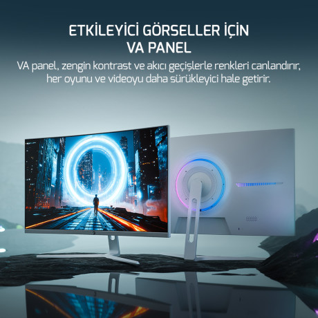 27 GAMEPOWER VIVID F20 CURVED 144Hz MONITOR WHITE