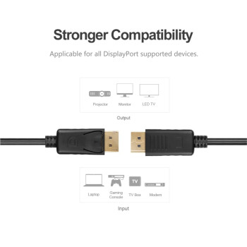 UNITEK DISPLAYPORT 1.2 KABLO 3MT 4K&60Hz (Y-C609BK)
