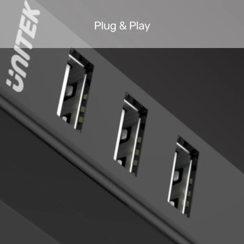 UNITEK TYPE-A TO 4 PORT USB2.0 HUB 80CM KABLO (Y-2140)