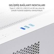 JAMES DONKEY STARK S700 BEYAZ GAMING KASA (NO PSU)