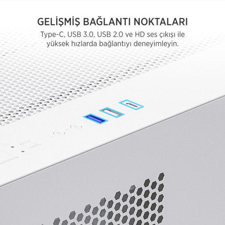JAMES DONKEY STARK S700 BEYAZ GAMING KASA (NO PSU)
