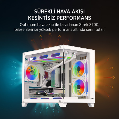 JAMES DONKEY STARK S700 BEYAZ GAMING KASA (NO PSU)