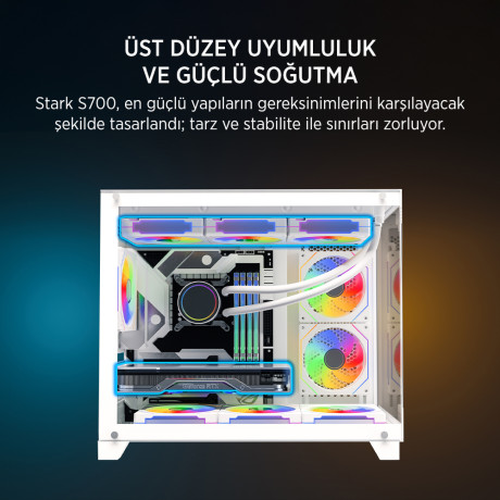 JAMES DONKEY STARK S700 BEYAZ GAMING KASA (NO PSU)