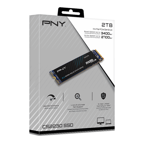 PNY CS2230 2TB 3300/2600 NVMe PCIe M.2 SSD (M280CS2230-2TB-RB)