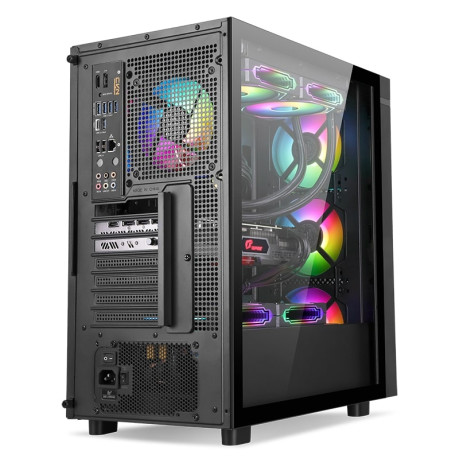 SEGOTEP Endura 1 Siyah 750W 80+ Bronze PCIE 5.0 Mid Tower Kasa (Rainbow Fan)