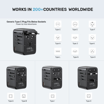 Unitek 65W Universal Travel Adaptör (P1122ABK01)